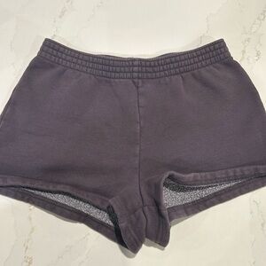 TNA Short Sweat Shorts Elastic waist no pockets Deep Purple/Gray Size 2XS